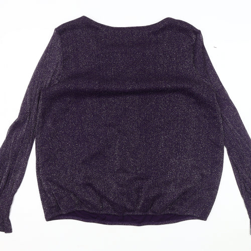 Dorothy Perkins Women's Purple Long Sleeve Top