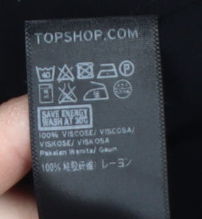 Topshop Petite Black Shirt Dress Size 4 Women