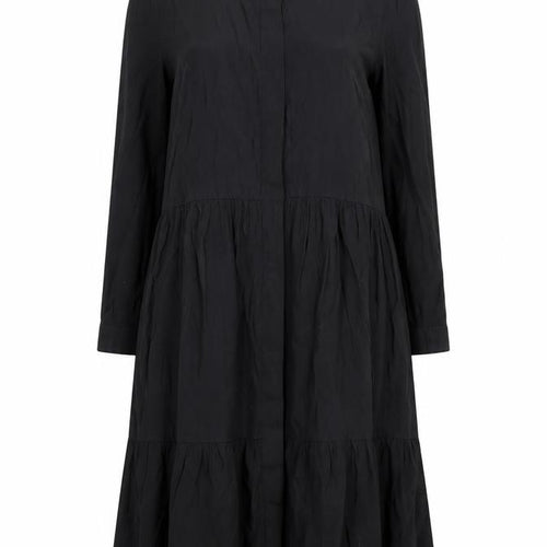 KLEY Women's Black Dress Size 10 Long Sleeve Collared Casual