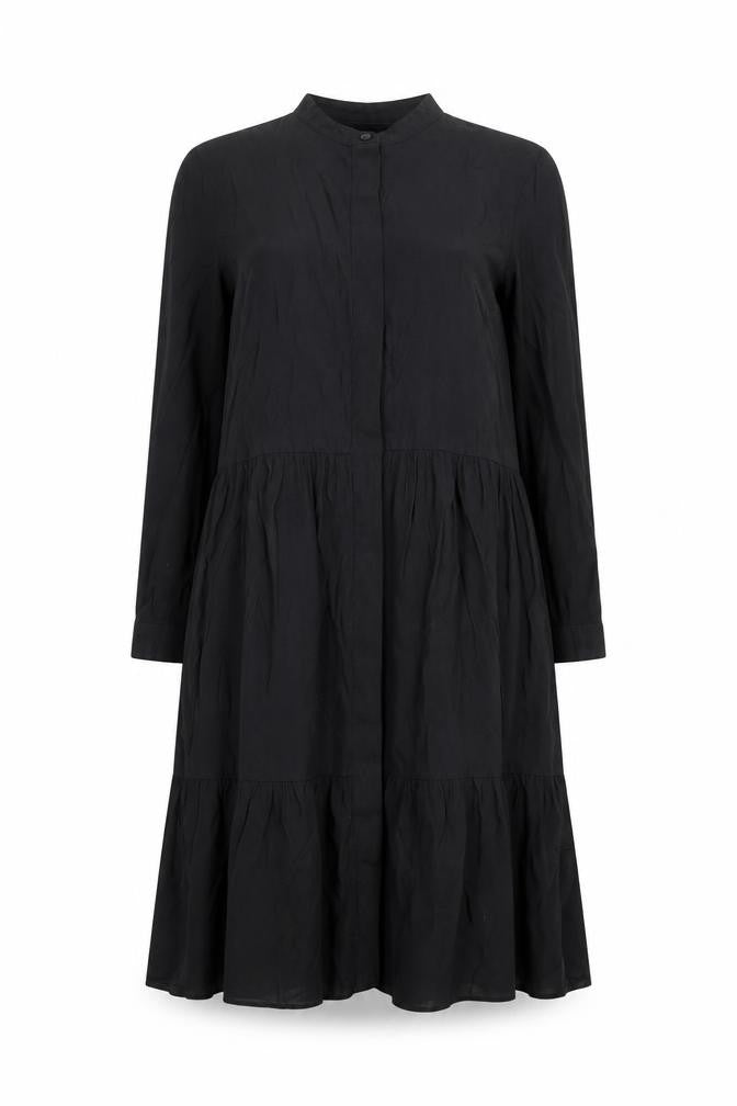 KLEY Women's Black Dress Size 10 Long Sleeve Collared Casual