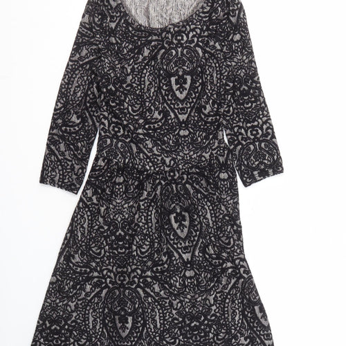 New Look Women's Black Paisley Dress Size 8