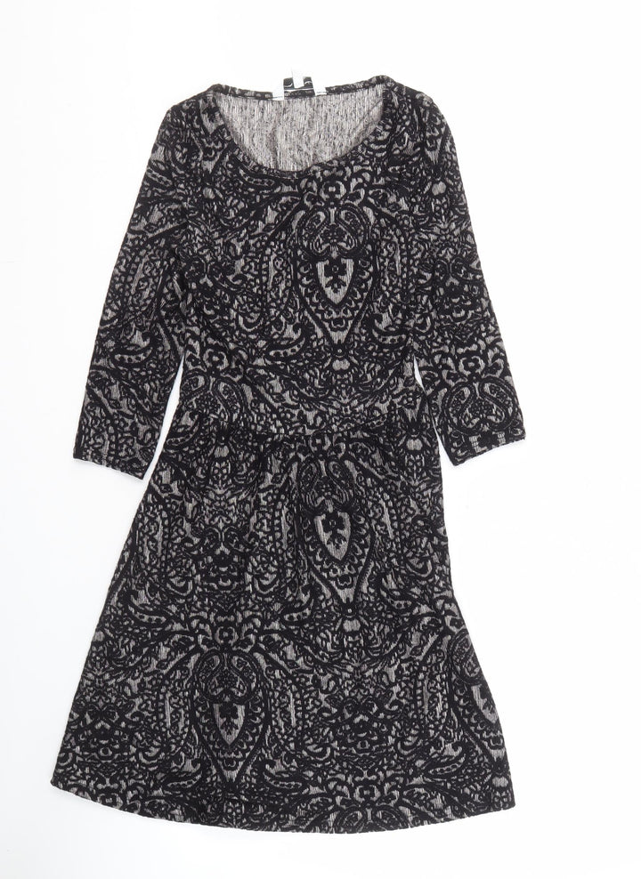 New Look Women's Black Paisley Dress Size 8