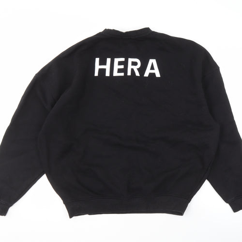 HERA Men's Black Medium Logo Pullover Sweatshirt
