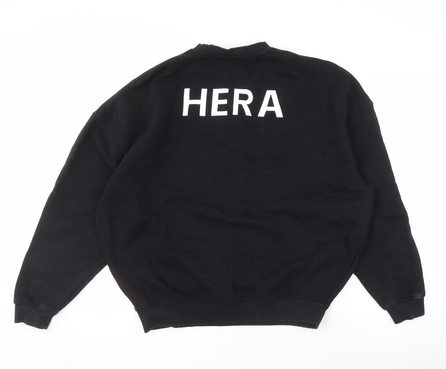 HERA Men's Black Medium Logo Pullover Sweatshirt