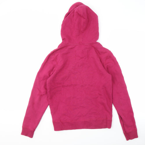Jack Wills Women's Pink Hoodie, Size 10, Hooded & Logo