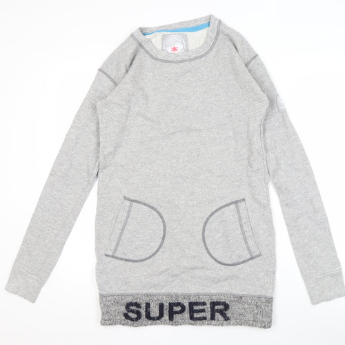 Superdry Men's Grey Logo Pullover Sweatshirt S
