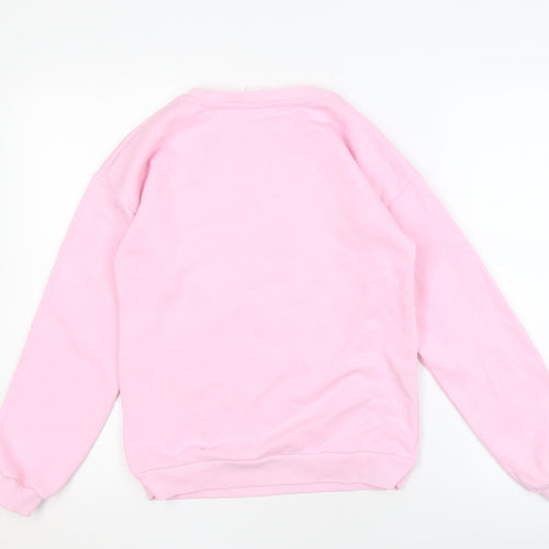 Disney Pink Angel Girls Pullover Sweatshirt, M, Graphic Print