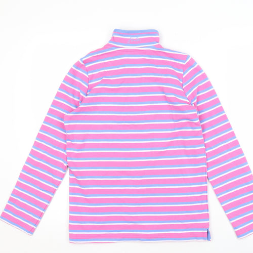Joules Teens Pink Striped Sweatshirt 152 Zip Casual