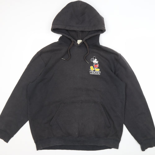 H&M Unisex Black Mickey Mouse Pullover Hoodie S