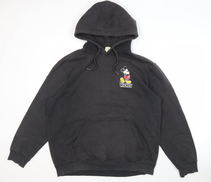 H&M Unisex Black Mickey Mouse Pullover Hoodie S