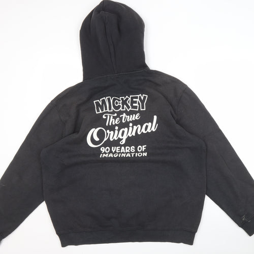 H&M Unisex Black Mickey Mouse Pullover Hoodie S