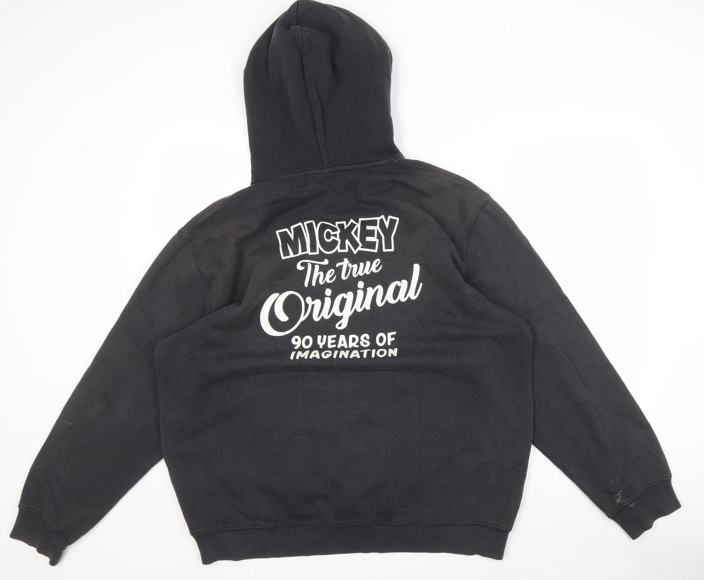 H&M Unisex Black Mickey Mouse Pullover Hoodie S