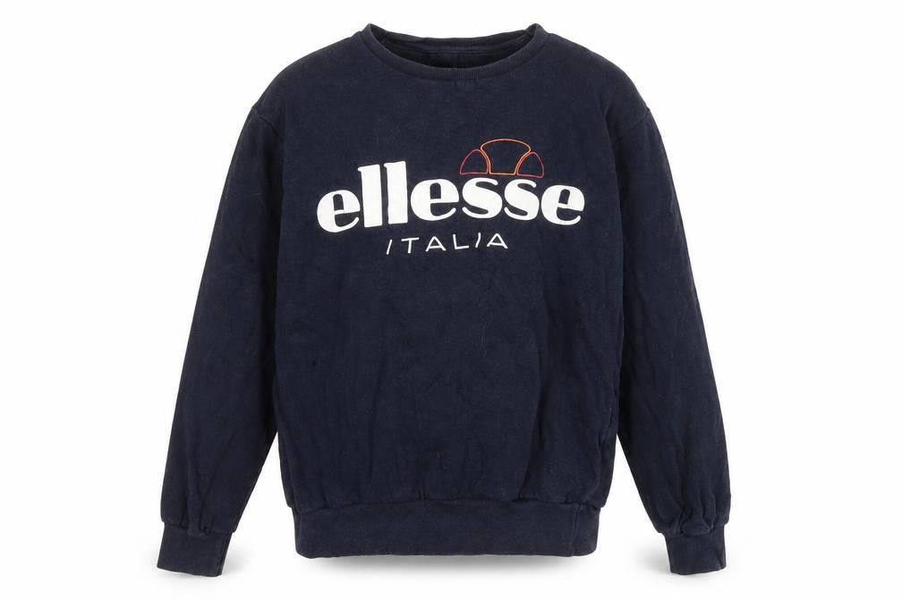Front view of Ellesse Men's Blue Pullover Sweatshirt M