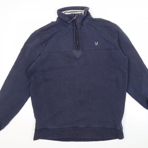 Crew Clothing Men's Blue 1/4 Zip Sweatshirt S