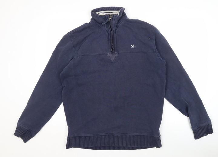 Crew Clothing Men's Blue 1/4 Zip Sweatshirt S