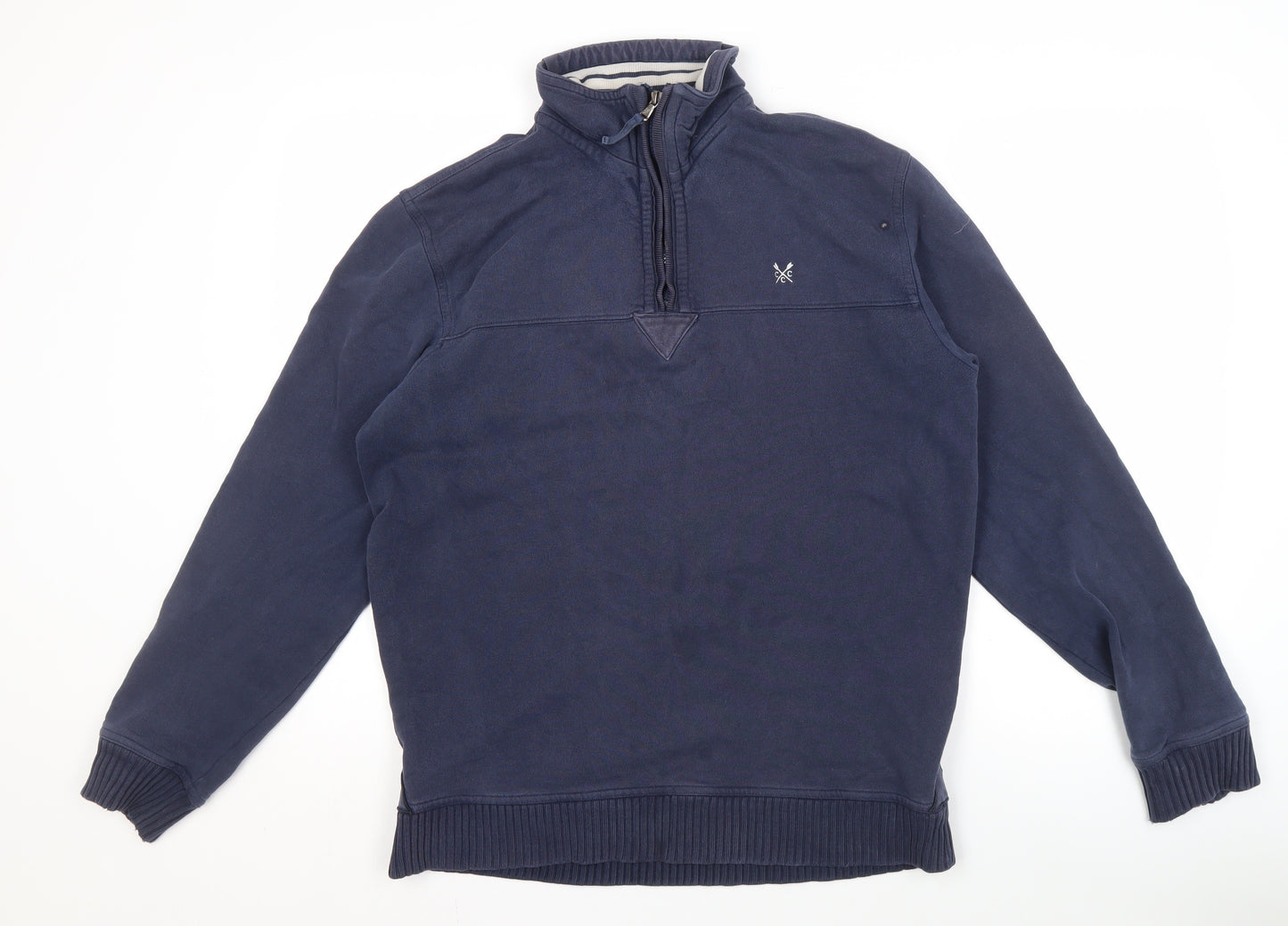 Crew Clothing Men's Blue 1/4 Zip Sweatshirt S