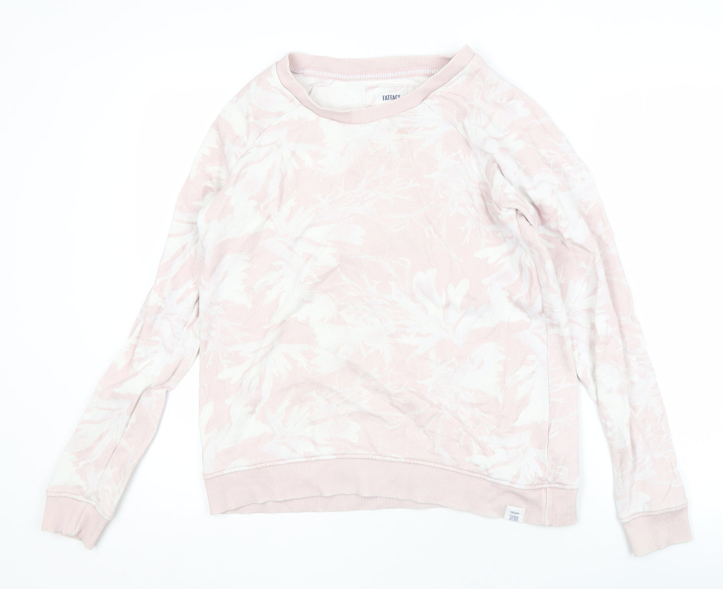 FatFace Women's Pink Floral Pullover Sweatshirt Size 8