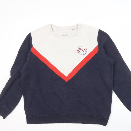 Jack Wills Women's Multicoloured Pullover Sweatshirt Size 16
