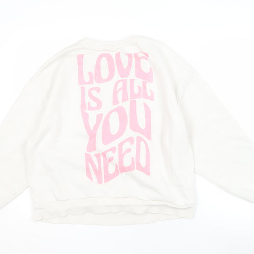 George Women's White Pullover Sweatshirt M 12-14