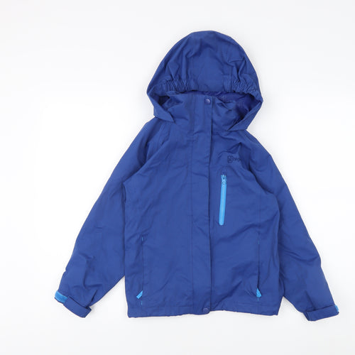 Higear Boys Blue Basic Jacket, Hooded, Size 7-8
