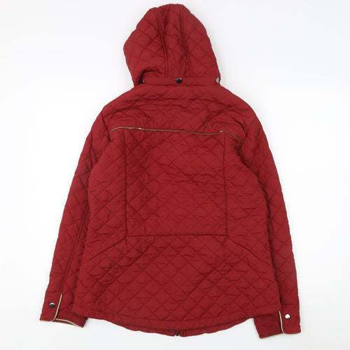Cotton Traders Women's Red Quilted Puffer Jacket Size 14
