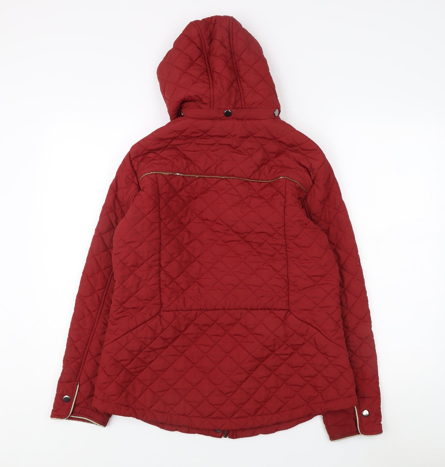 Cotton Traders Women's Red Quilted Puffer Jacket Size 14
