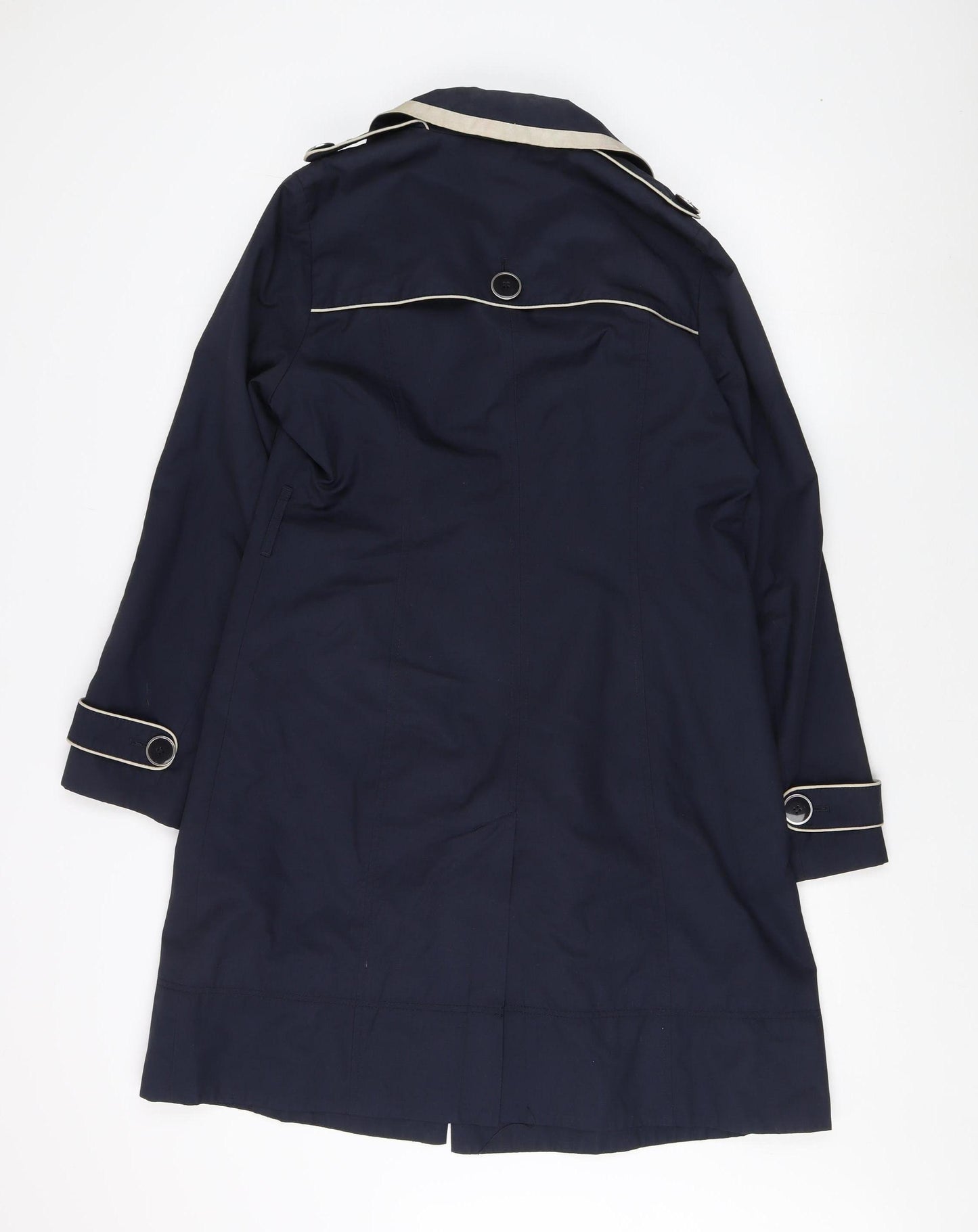 Debenhams Women's Blue Trench Coat Size 14