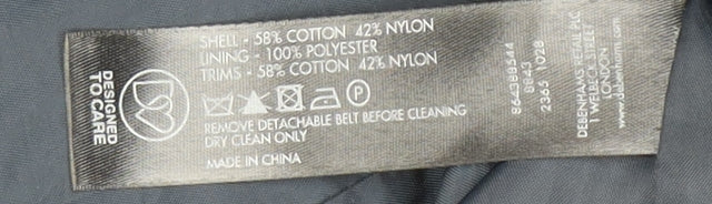 Debenhams Women's Blue Trench Coat Size 14