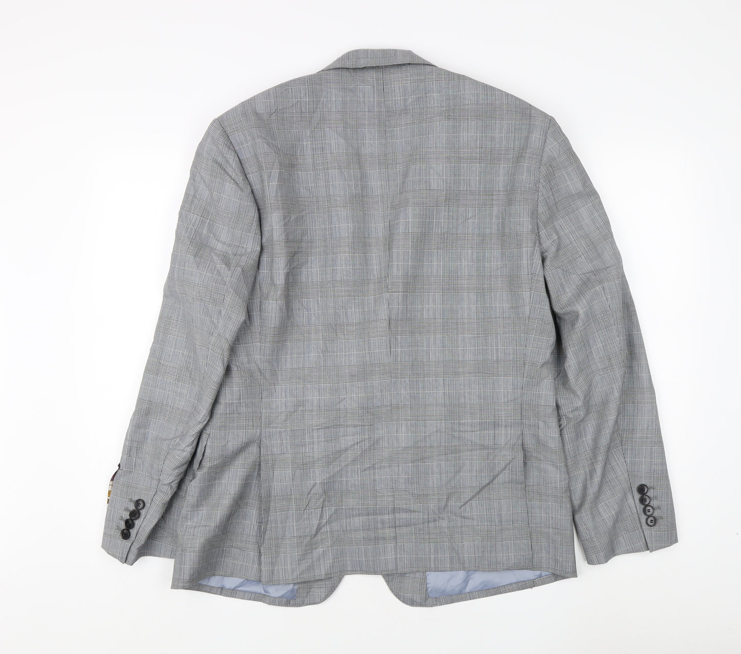 Marks and Spencer Men's Grey Check Blazer, 40