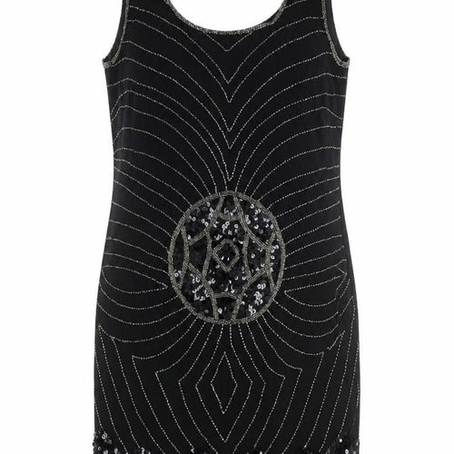 AX Paris Women's Black Sequined Sleeveless Dress Size 14