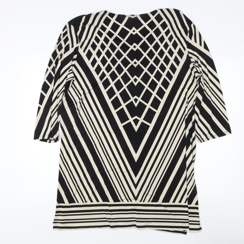 Wallis Women’s Black Geometric Viscose Dress L