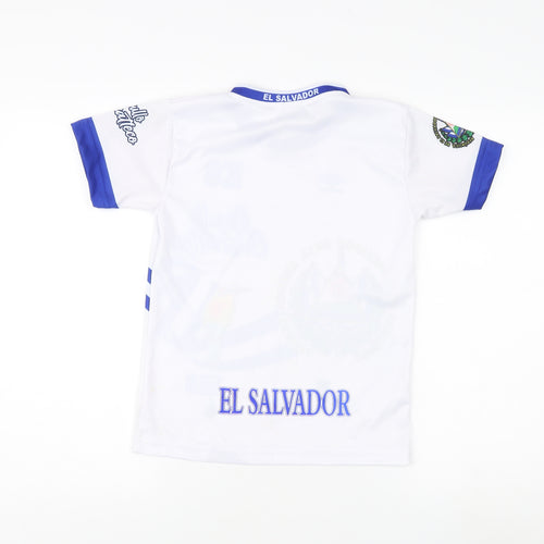Umbro Boys White Graphic Print Football T-Shirt, Size 10 Years