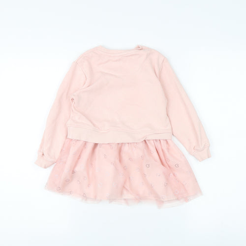 Disney Frozen Pink Dress, Girls 3-4Y, Long Sleeve, Eco-Friendly
