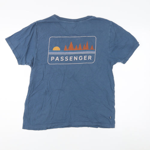 Passenger Men's Blue Graphic Crew Neck T-Shirt L