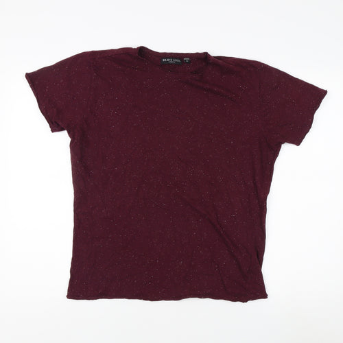 Brave Soul Unisex Red M T-Shirt, Cotton Blend Casual