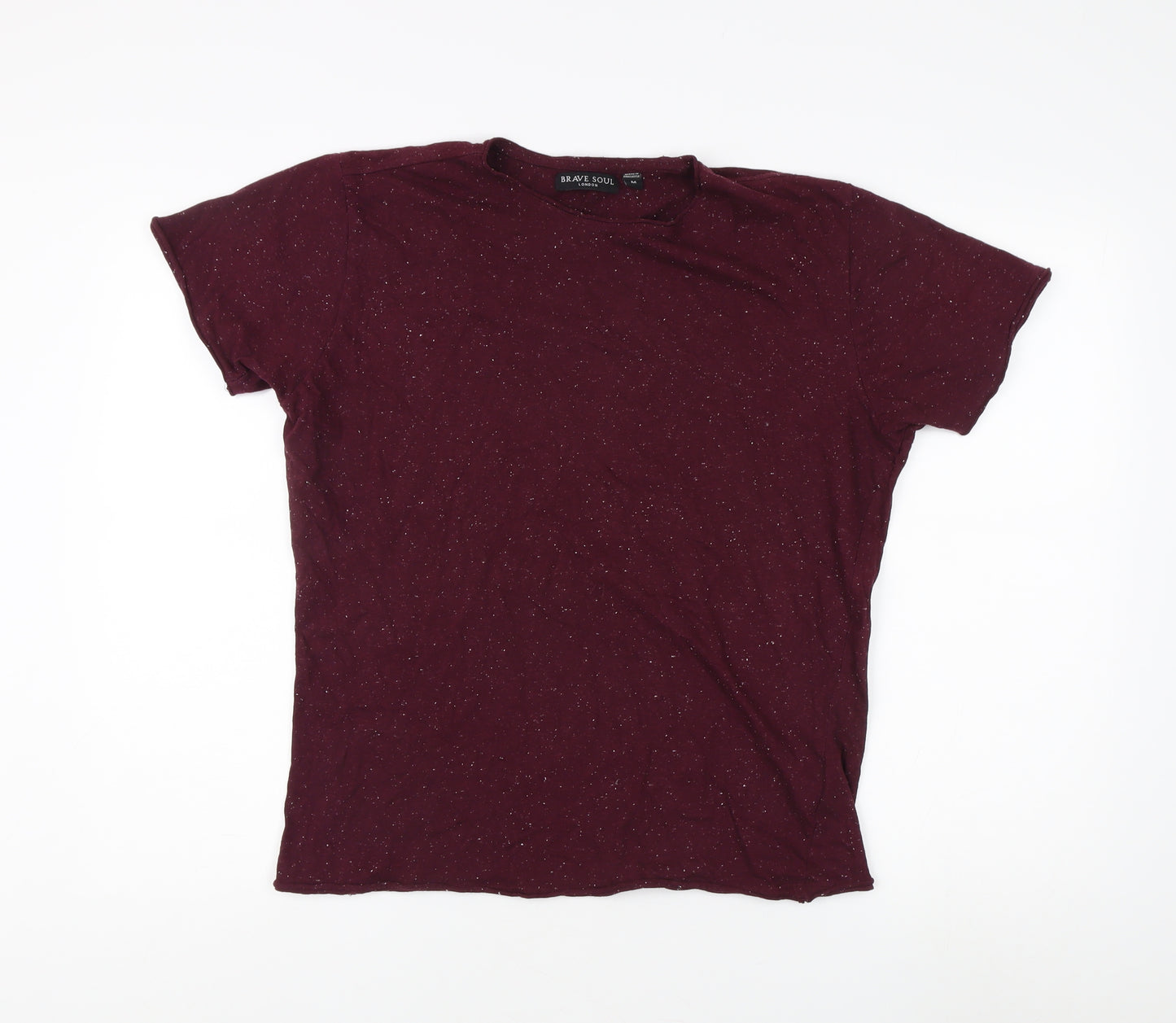 Brave Soul Unisex Red M T-Shirt, Cotton Blend Casual