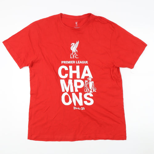 LFC Men’s Large Red Crew Neck Graphic T-Shirt