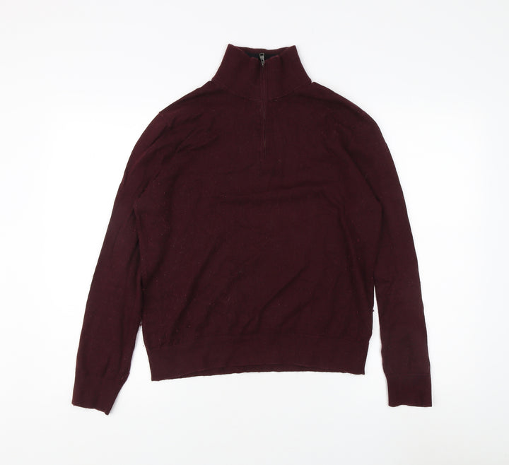 Banana Republic Men's Red Knit Pullover Sweatshirt S