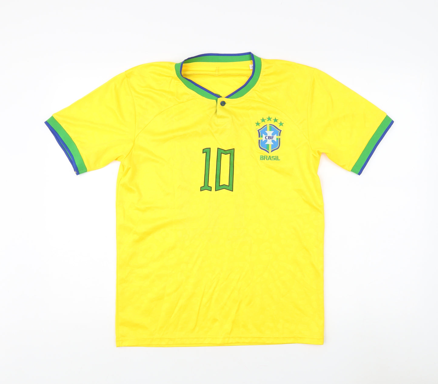 Brasil Men's Yellow Football Jersey Size S