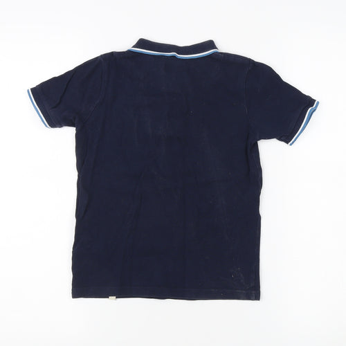 Penguin Boys Blue Polo Shirt, Size 7-8Y, Short Sleeve