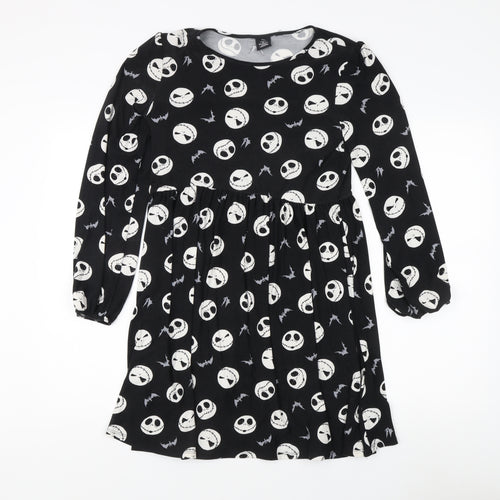 Disney Girls Black Long Sleeve Dress, The Nightmare Before Christmas