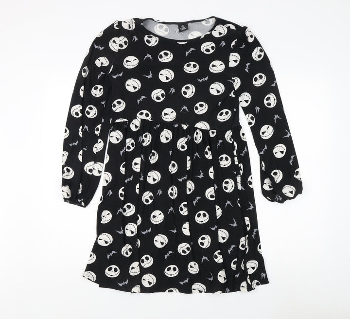 Disney Girls Black Long Sleeve Dress, The Nightmare Before Christmas