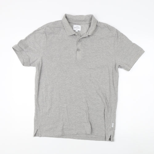 Peter Werth Men's Grey Polo Shirt, Size L, Casual Style