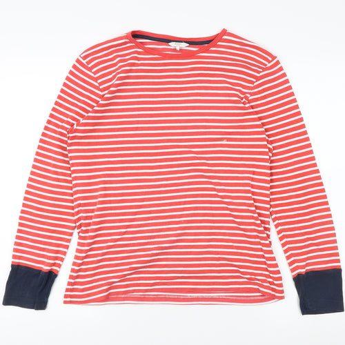 Cotton Traders Red Striped Long Sleeve T-Shirt Size 14