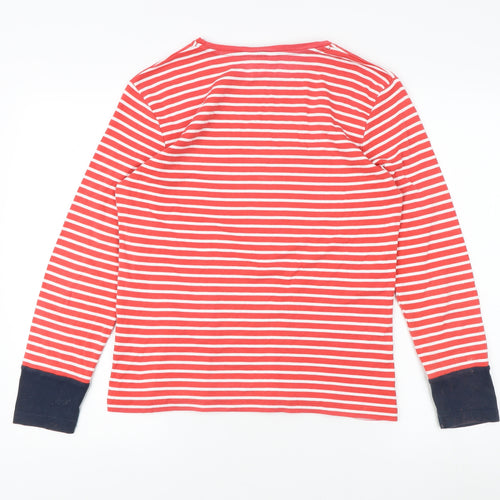 Cotton Traders Red Striped Long Sleeve T-Shirt Size 14