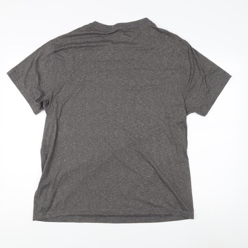 American Eagle Men's Grey Logo T-Shirt Size L Regular Fit
