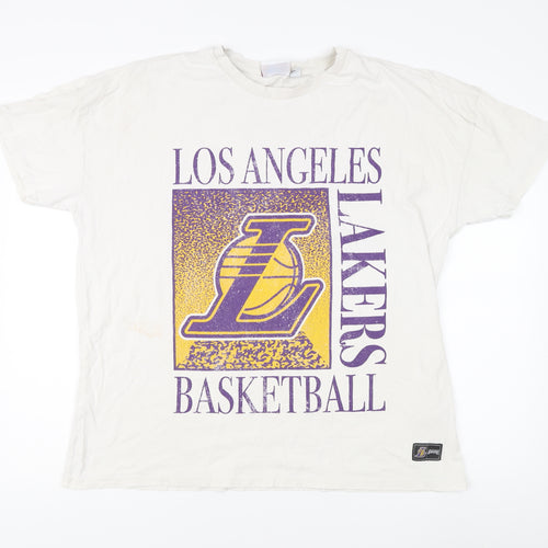 NBA Unisex Adults White XL T-Shirt for Casual Sportswear