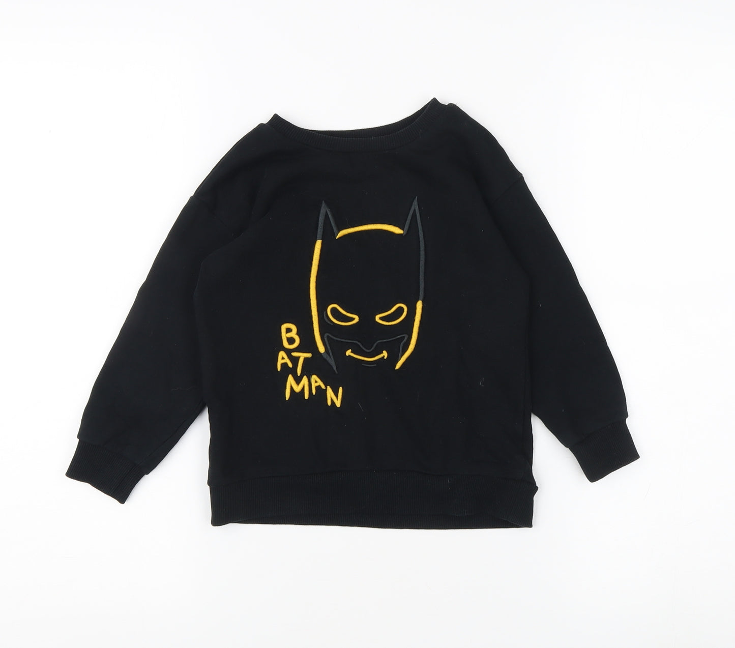 George Boys' Black Batman Pullover Sweatshirt, 3-4 Years