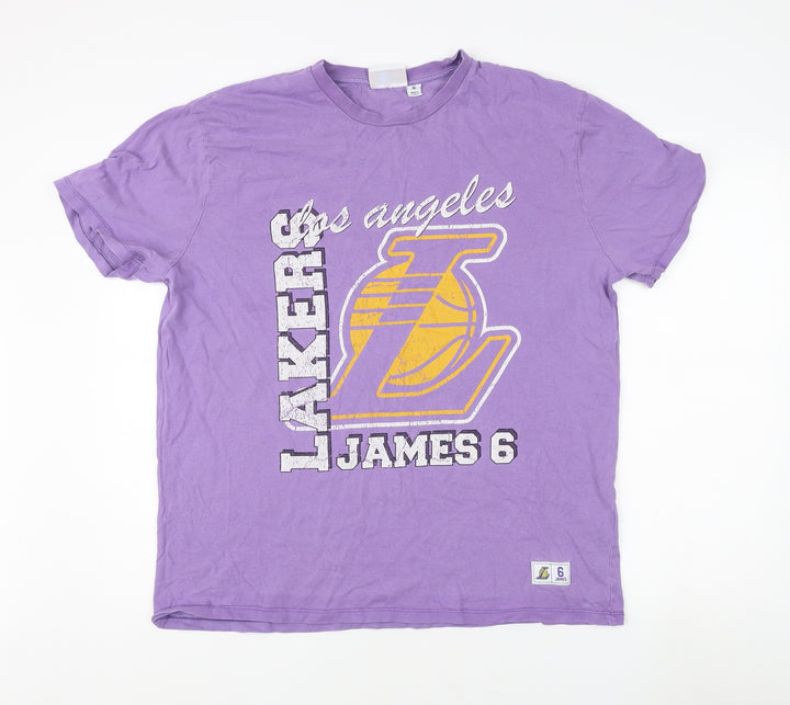 NBA Unisex Adults Purple XL Crew Neck T-Shirt Sports