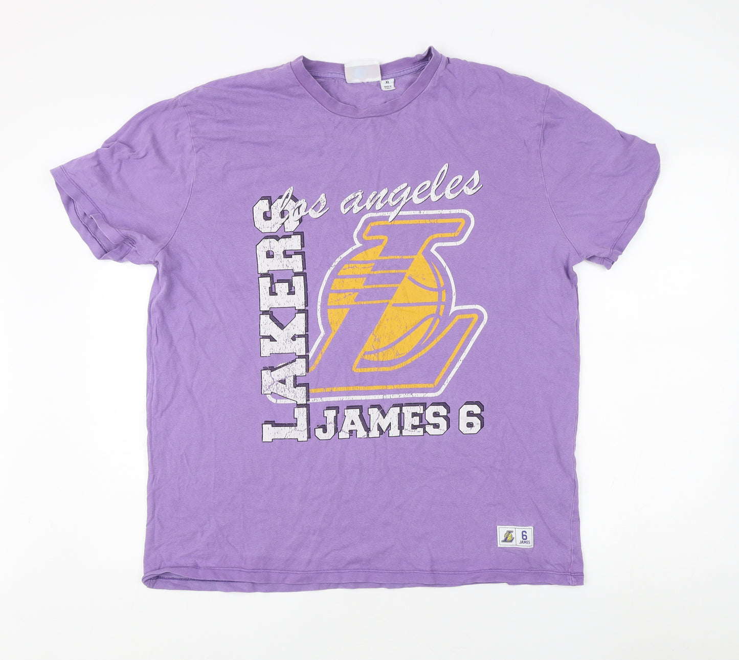 NBA Unisex Adults Purple XL Crew Neck T-Shirt Sports